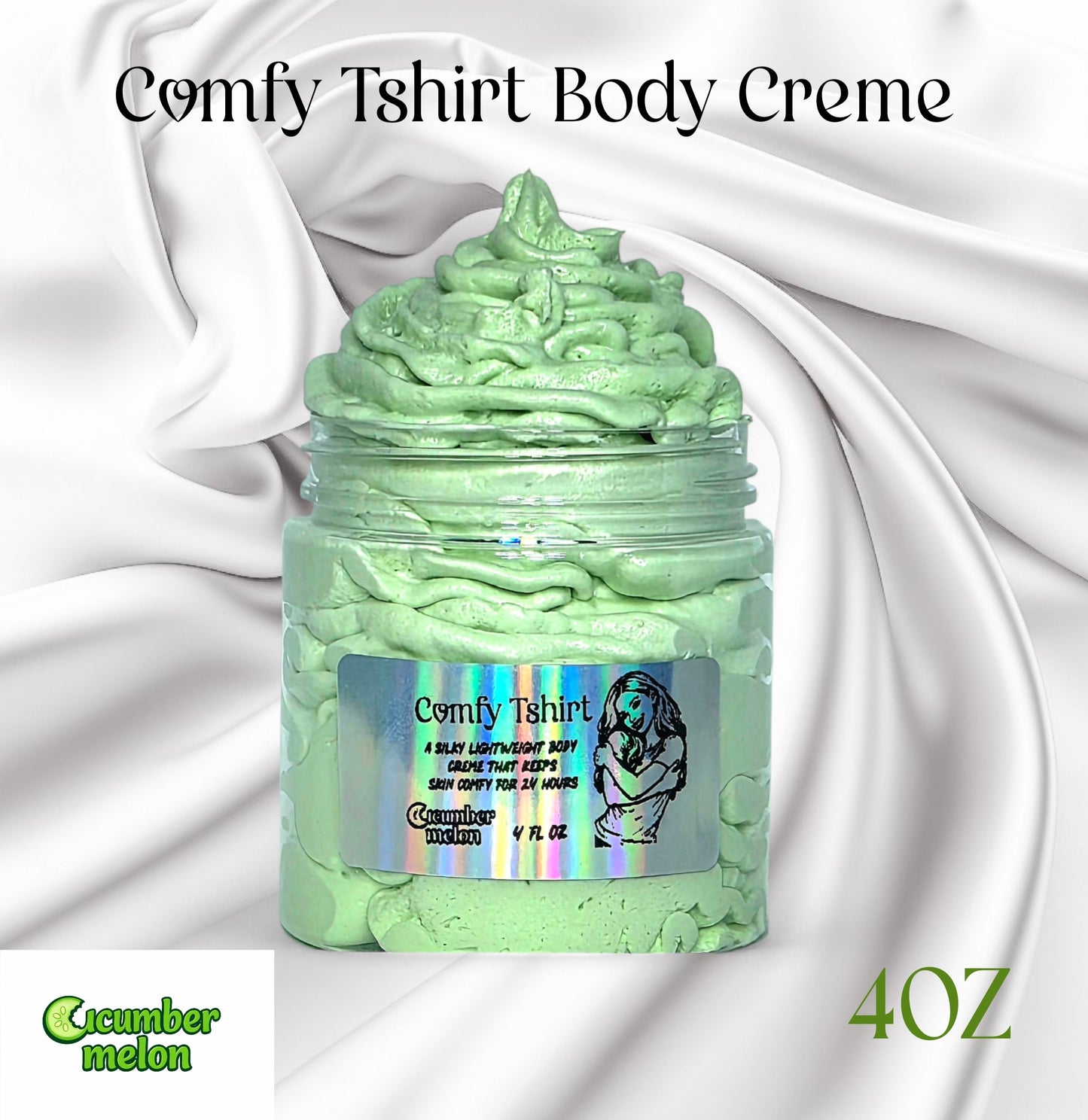 Comfy Tshirt Body Creme (Cucumber Melon) 4 oz