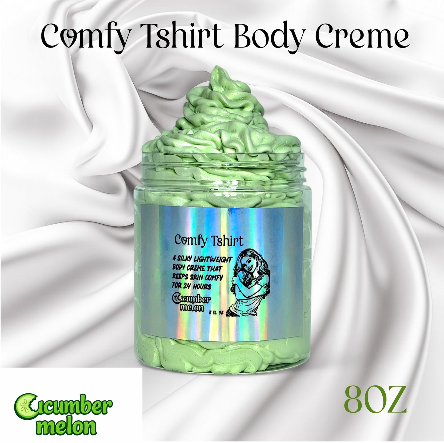 Comfy Tshirt Body Creme (Cucumber Melon) 8 oz