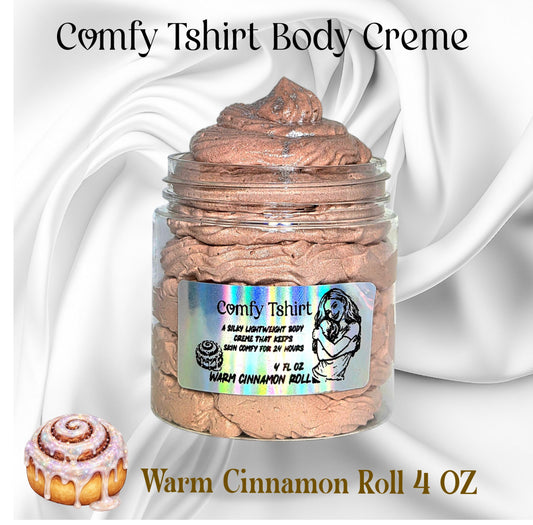 Comfy Tshirt Body Creme (Warm Cinnamon Roll) 4oz